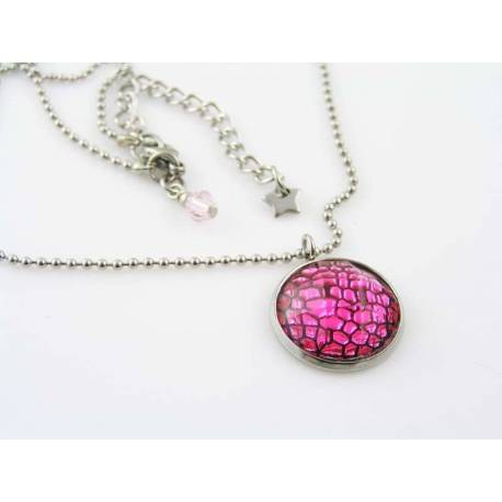 Pink Circle Necklace