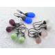 Wire Wrapped White Drop Earrings