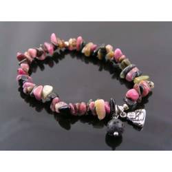 Tourmaline Bracelet with Buddha Charm