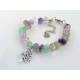 Fluorite Chip Bracelet, Buddha Charm