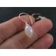 Pearl Chalcedony Earrings, Rose Gold