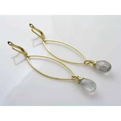 Tourmalinated Quartz Earrings