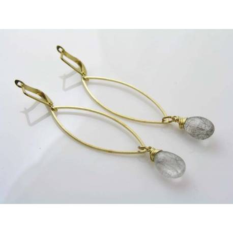 Tourmalinated Quartz Earrings