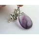 Large Fluorite Gemstone Charm Necklace