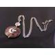 Colourful Shell Pendant with Moon and Heart Necklace