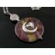 Colourful Shell Pendant with Moon and Heart Necklace