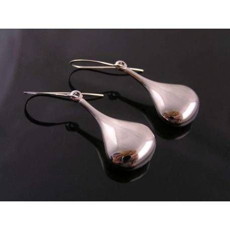 Shiny Silver Drop Earrings