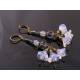 Flower Earrings in Blue