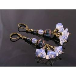 Flower Earrings in Blue