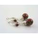 Wire Wrapped Red Earrings