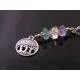 Amethyst, Lemon Quartz and Fluorite Tree Necklace