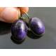 Oval Purple Earrings, Vintage (Made in Germany)