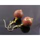 Terracotta and Gold Earrings