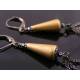 Gold and Black Chain Dangling Earrings
