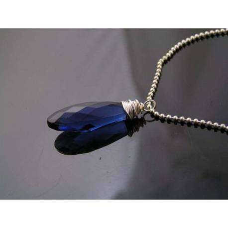 Large Blue Drop Necklace