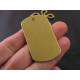 Solid Brass Dog Tag Necklace
