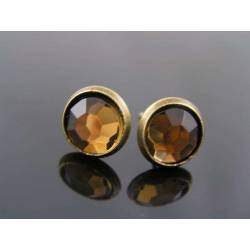 Topaz Crystal Stud Earrings