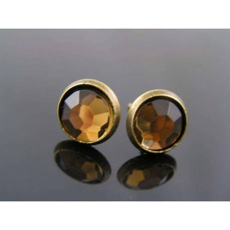 Topaz Crystal Stud Earrings