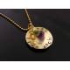 'Live each day' Hand Stamped Pendant with Gorgeous Gemstones, Citrine, Amethyst and Peridot
