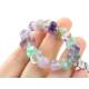 Fluorite Bracelet with Inspirational Road Sign, Success Money Happiness