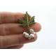 Maple Leaf Brooch with Freshwater Pearls