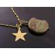 Carved Green Opal Moon Necklace
