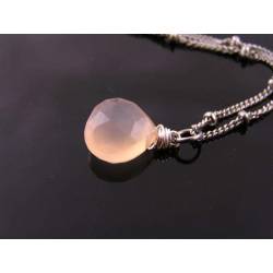 Peach Chalcedony Necklace