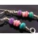 Gemstone Moon Earrings