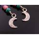 Gemstone Moon Earrings