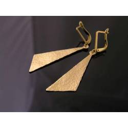 Hand Hammered Triangle Earrings