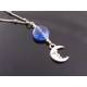 Blueberry Quartz Moon Necklace