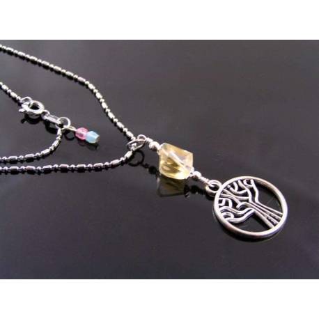 Tree of Life Necklace with Citrine