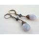 Natural Blue Chalcedony Earrings, Sodalite