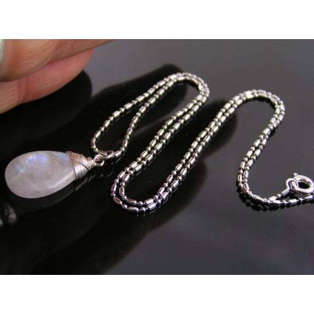 Moonstone Solitaire Necklace