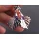 Silver Leaf Earrings with Amethyst