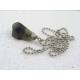 Rough Gemstone Necklace for Him, Stainless Steel