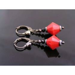 Red and Black Earrings