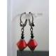 Red and Black Earrings