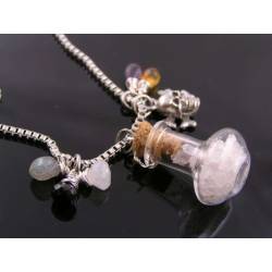 Supernatural Necklace, Glass Vial with Salt