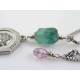 Fluorite Necklace with Tree of Life Pendant, Stainless Steel