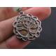 Scalloped Tree of Life Pendant with Aventurine, Hematite and Pearl