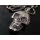 Heavy Skull Necklace with Cat's Eye