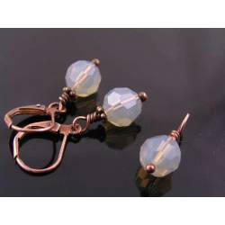 Grey Opal Swarovski Crystal Earrings and Pendant