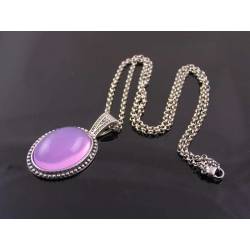 Lavender Jelly Pendant Necklace