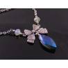 Blue Crystal Bow Necklace