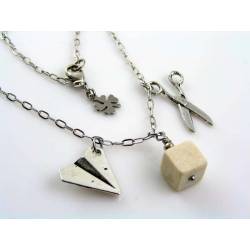 Scissors, Paper, Rock Necklace