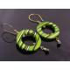 Green Retro Hoop Earrings
