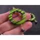 Green Retro Hoop Earrings