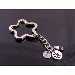 Personalised Key Ring with Birthstone