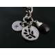 Personalised Key Ring with Birthstone